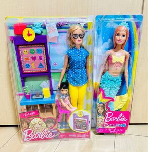 新品未開封 バービー 2種セット マーメイド グリーン おしごと せんせいセット barbie ケリーちゃん リカちゃん 廃盤