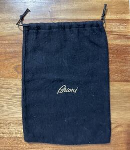 Brioni ブリオーニ の巾着袋　黒　22×16 送料無料