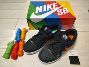 美品 NIKE ナイキ SB ダンク ロー PRO QS DH7722-001 ポラロイド 27.5cm ブラック/ホワイト/マルチ