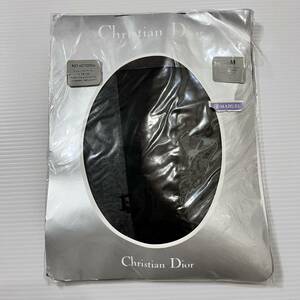 Christian Dior　クリスチャンディオール　ロゴ入り　ブラック　パンティストッキング　Mサイズ ノアール