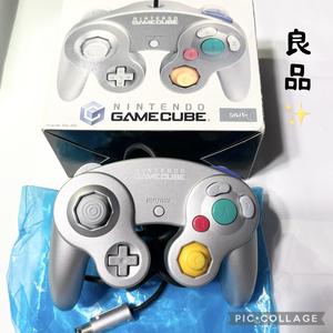 【良品☆】ゲームキューブ コントローラ シルバー 動作確認済み 外箱付き