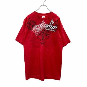 ALSTYE APPAREL 半袖 プリント Tシャツ Lサイズ レッド コットン 古着卸 アメリカ仕入 t2405-3217