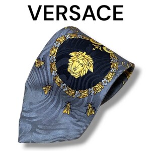 【1円スタート】VERSACE ヴェルサーチ ネクタイ ハイブランド ブランド シルク シルク100% セパレート 総柄 メデューサ