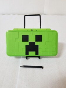 【中古品・動作確認済/一部難あり】◆NEW 2DS LL◆MINECRAFT CREEPER EDITION/マインクラフト クリーパー エディション 本体◆タッチペン◆