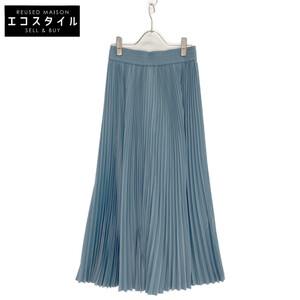 HYKE ハイク 24SS ライトブルー TAFFETA PLEATED SKIRT プリーツロングスカート ライトブルー 1 スカート ポリエステル レディース 中古