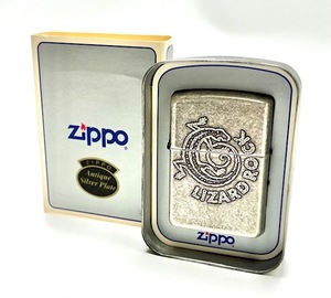 1*　未着火品！ アンティーク シルバー プレート Marlboro マールボロ LIZARD　ROCK　リザードロック　ZIPPO ライター マルボロ