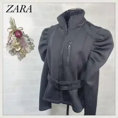 ザラ ZARA◇パフスリーブジャケット パーカー ベルト付き ジャージ風 XL