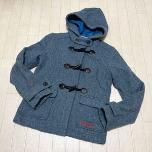 和421★ tommy girl トミーガール ショートダッフル ダッフルジャケット M ブルー レディース トミーヒルフィガー