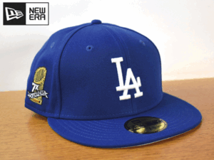 K117《未使用品》NEW ERA ニューエラ 59FIFTY【7-5/8 - 60.6cm】LA DODGERS ドジャース フラット 帽子 キャップ サイドパッチ USモデル