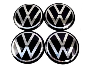 VW US純正 Newロゴ ホイール・センターキャップ 66mm・4個set【GENUINE PARTS】新品/交換式/