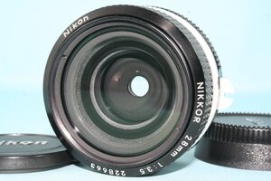 美品 Nikon NIKKOR 28mm f3.5 非Ai 単焦点レンズ