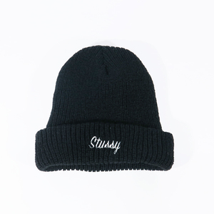 STUSSY ステューシー×MOON EYES ムーンアイズ BEANIE ビーニー ブラック ニットキャップ ニット帽子 ニットCAP Fez