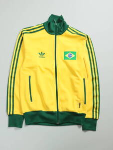 X969/Adidas/アディダス/2006年製/ブラジル/BRAZIL/サッカー/トラックジャケット/ジャージジャケット/メンズ/S/イエロー/レア/オールド