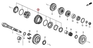 Brandnew! honda Genuine Parts Sleeve Set, Synchronizer (1-2) 1-2シンクロスリーブセット 23521-P21-315 DC2/EG6/EK9 civic integra 