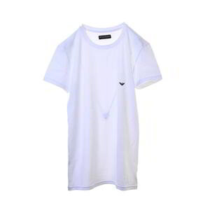 EMPORIO ARMANI GAプリント クルーネック Tシャツ 48 ホワイト エンポリオアルマーニ KL4BUCHU22