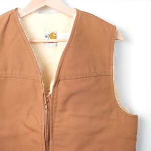 70s ビンテージ Carhartt カーハート プリントタグ ダックベスト 裏ボア M USA製 デッドストック