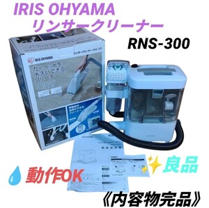 【動作OKな良品/内容物完品】アイリスオーヤマ/IRIS OHYAMA　リンサークリーナー　カーペットクリーナー　コンパクトモデル　RNS-300