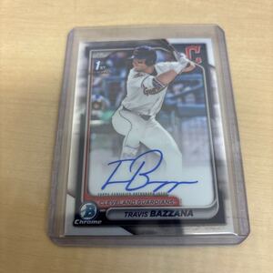 2024 BOWMAN DRAFT 直書き AUTO TRAVIS BAZZANA GURDIANS 1位氏名