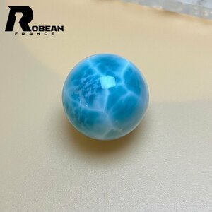 上級 EU製 定価26万円★ROBEAN・ドミニカ共和国産のラリマー★パワーストーン ブレスレット 天然石 ビーズ 1粒 綺麗 25.8mm k1108277