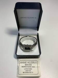 A405 未使用　元箱取説付　レディース腕時計　ANNE KLEIN Ⅱ/アンクライン　10/4457GP 753H ブラック×シルバー　アナログ3針