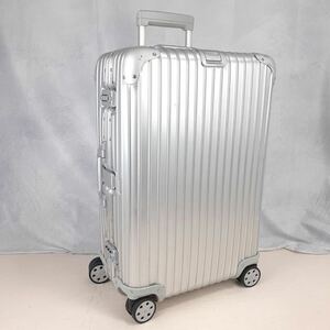 【美品】RIMOWA リモワ TOPAS トパーズ 63L 4輪 MW TSAロック アルミ 銀 シルバー オリジナル チェックインM スーツケース キャリーバッグ