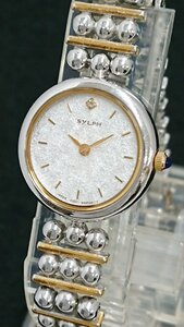 稼働品!! CITIZEN/シチズン SYLPH/シルフ レディース クォーツ コンビ色 ウォッチ 腕時計 2200-228707 USED品＊