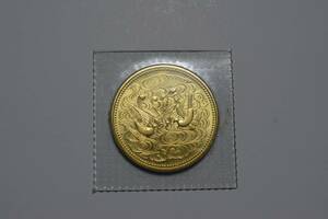 （１８７－A）阿波コイン　天皇在位６０年　十万円金貨　昭和６１年銘　２０ｇ　未使用品クラス