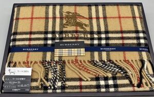 激レア/廃盤【送料無料】 BURBERRY/正規品/新品未使用/ひざ掛け/膝掛け/ひざかけ/ノバチェック/西川産業株式会社/ブランド/ウール/冬(Y234)