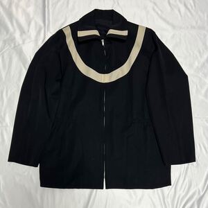 Y’s ブルゾン ジップアップ ジャケット ウール ブラック Yohji Yamamoto ワイズ ヨウジヤマモト