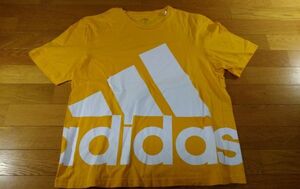 adidas アディダス Tシャツ SIZE:O オレンジ系 黄系 送料215円～