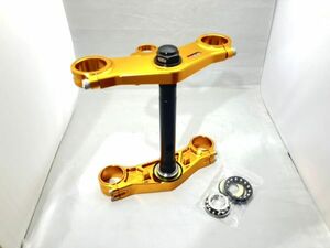 １円売切！新品！T2Racing製　MC21・28用 トリプルクランプキット　タイプ１　【 ゴールド 】　Ｂ品　NSR250R　ステム