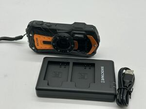 RICOH WG-70 オレンジ リコー本格防水デジタルカメラ 14m防水 (連続2時間) 