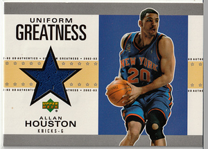 2001-02 UPPER DECK UNIFORM GREATNESS #AL-U Alan Houston KNICKS JERSEY