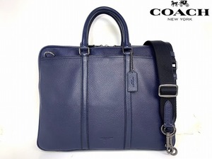 極美品★送料無料★ コーチ COACH メンズ メトロポリタン ブリーカー 2Way レザー ビジネスバッグ ブリーフケース ショルダー 