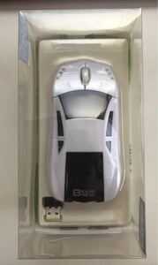 ▲ワイヤレスマウス 2.4GHz USB Wirelee Optical Mouse 車 SF-9198 白