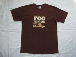 ☆ 00s USA製 ビンテージ Foo Fighters フー・ファイターズ Tシャツ sizeL 茶 ☆古着 ロック バンド デイヴ・グロール NIRVANA 90s OLD