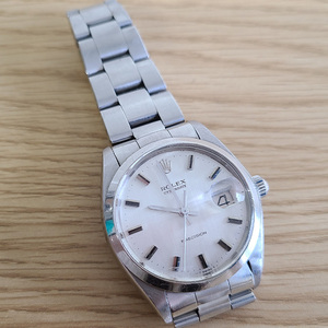 腕時計 ROLEX モデルナンバー6694 手巻き シルバー文字盤 ロレックス メンズ腕時計 稼働品 オイスターデイト 保証書つき（期限切れ）