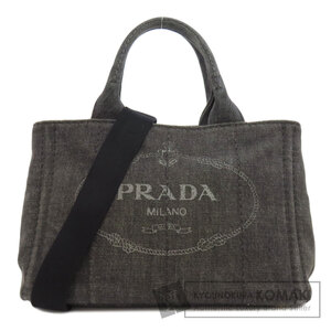 PRADA プラダ 1BG439 カナパミニ ハンドバッグ デニム レディース 中古