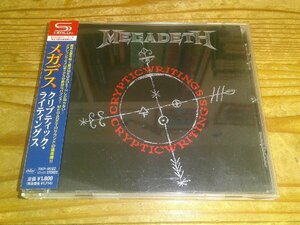 SHM-CD：MEGADETH メガデス クリプティック・ライティングス：帯付：ボーナストラック付き4曲