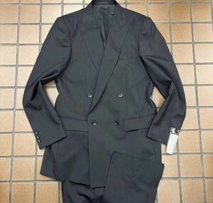 新品☆人気【A4 S相当★超軽量タイプ】4Bダブルスーツ 礼服 メンズスーツ ブラックフォーマル 背抜き 冠婚葬祭 喪服 黒 セットアップ