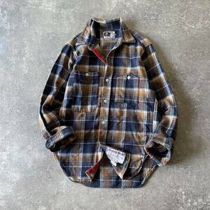 ENGINEERED GARMENTS エンジニアードガーメンツ チェック 長袖シャツ ネルシャツ 山ポケ USA製 コットン メンズ (XS) 紺茶