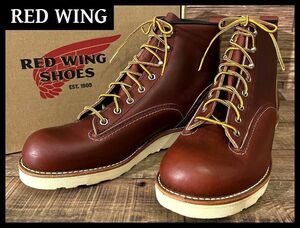 送料無 未使用 デッドストック 廃盤 USA製 RED WING レッドウィング 2924 14年製 LINEMAN 6インチ レザー ラインマン ブーツ 赤茶 27.5 ⑥