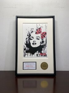 DEATH NYC 額付き 世界限定100枚 ポップアート マリリン・モンロー Marilyn Monroe リボン ribbon 現代アート 小サイズ