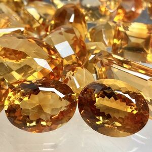 大量!!!!〔天然シトリンおまとめ〕J 300ct 裸石 宝石 jewelry ジュエリー citrine 水晶 クォーツ ルース ①