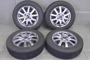 プレオ ネスタ 社外 BRIDGESTONE ブリジストン スタッドレスタイヤ 2021年 155/65R13 73Q PCD100 社外アルミホイール 4本セット s010900