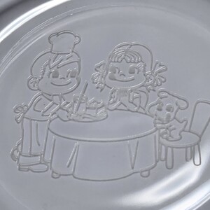 大人気 美品 ガラスプレート Peko & Poko Plate 冷やすと色が変わる 約15cm 不二家 箱付き