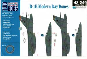 1/48TWOBOBSツーボブス デカール48-249 B-1B Modern Day Bones