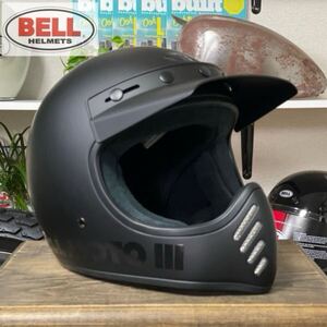 ★BELL Moto-3 CLASSIC BLACKOUT ベル モト3 復刻版 オフロードヘルメット マットブラック/L ◆バイク フルフェイス ジェット 即納