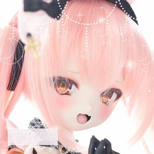 【KOMAKOMA】DDH-01 カスタムヘッド+舌パーツ+アイ2種類　レジン盛り　セミホワイト　開口ちゃん