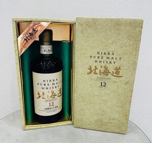 ●【未開栓】ニッカ ピュアモルト ウイスキー 北海道 12年 750ml 43% 保管品 ●